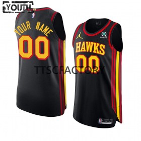 Dres Atlanta Hawks Prilagođeni Jordan 2022-23 Statement Edition Crno Swingman - Dječji